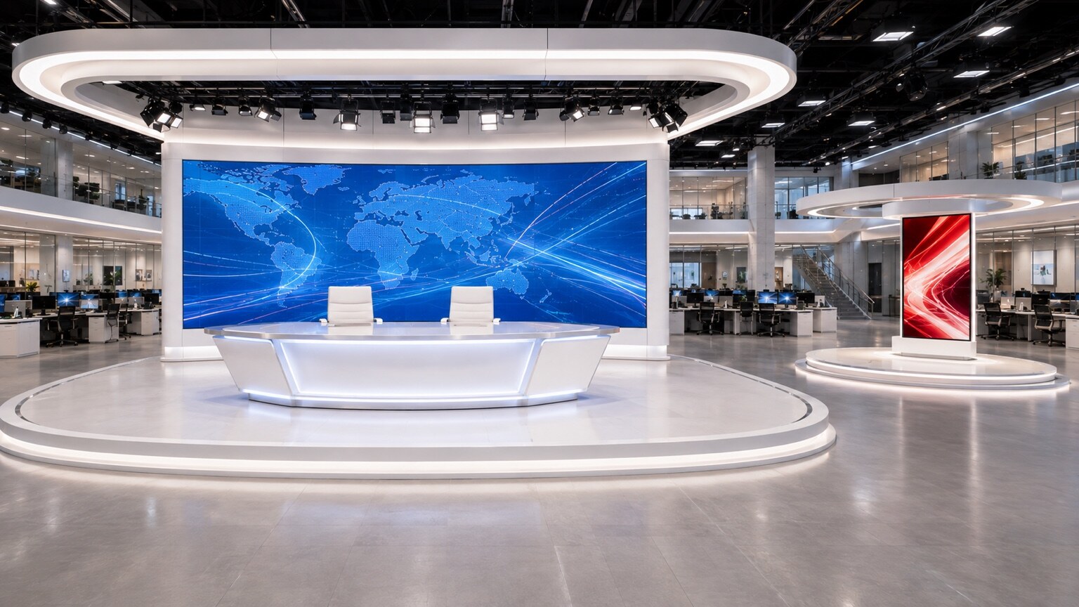NEWSROOM STUDIO CONCEPT studio design view 2